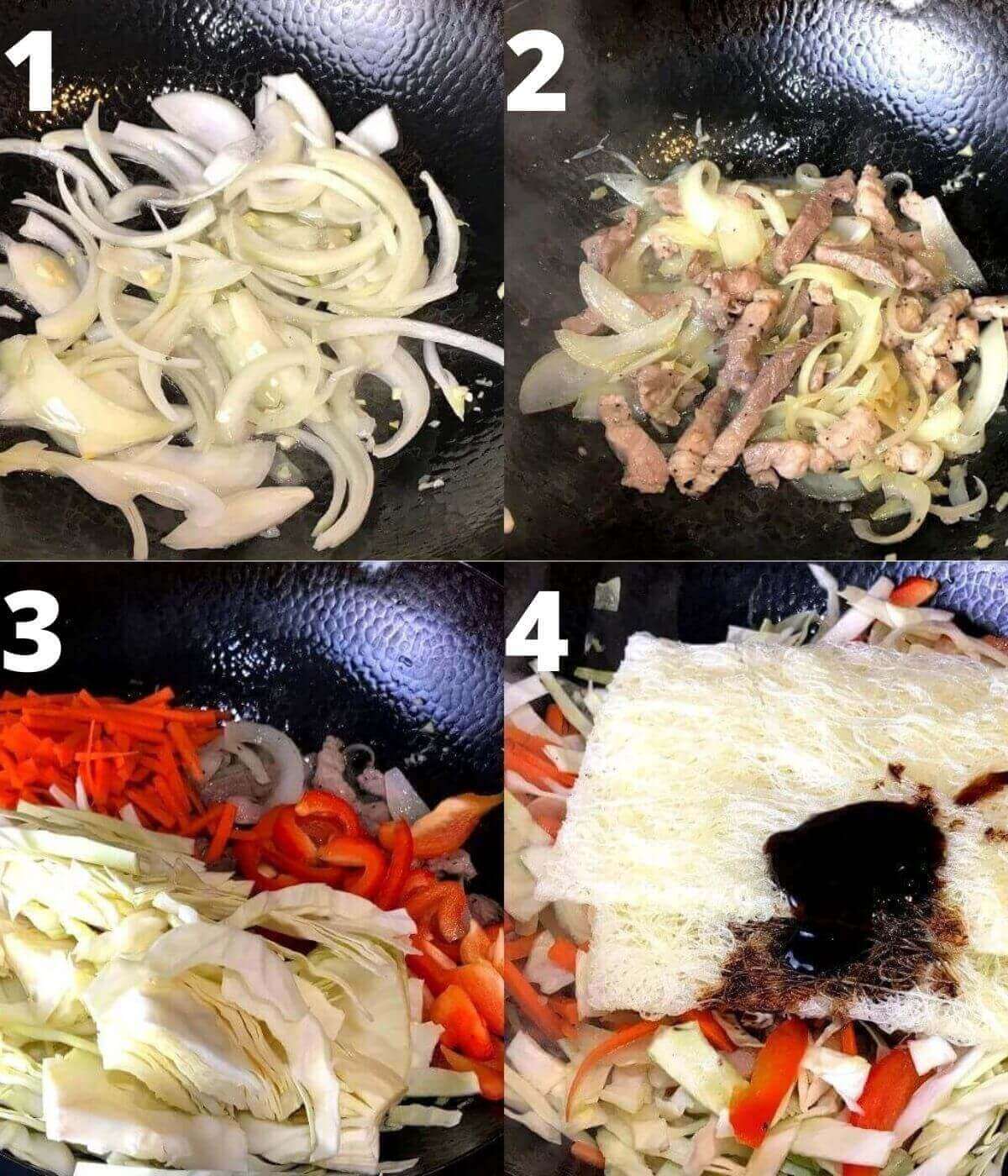 Step by step procedure to cook pancit