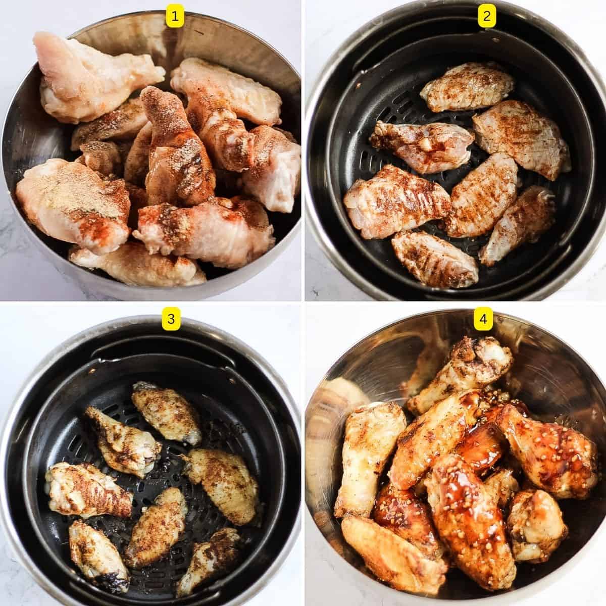 Step-by-step procedure on how to cook chicken wings.