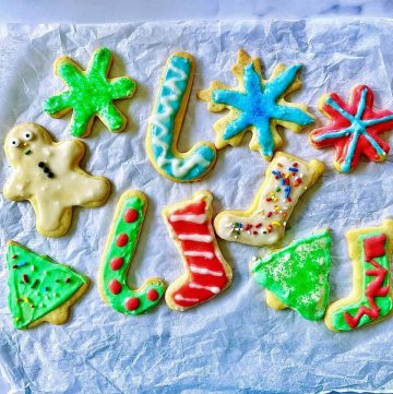 Holiday or Christmas butter cookies