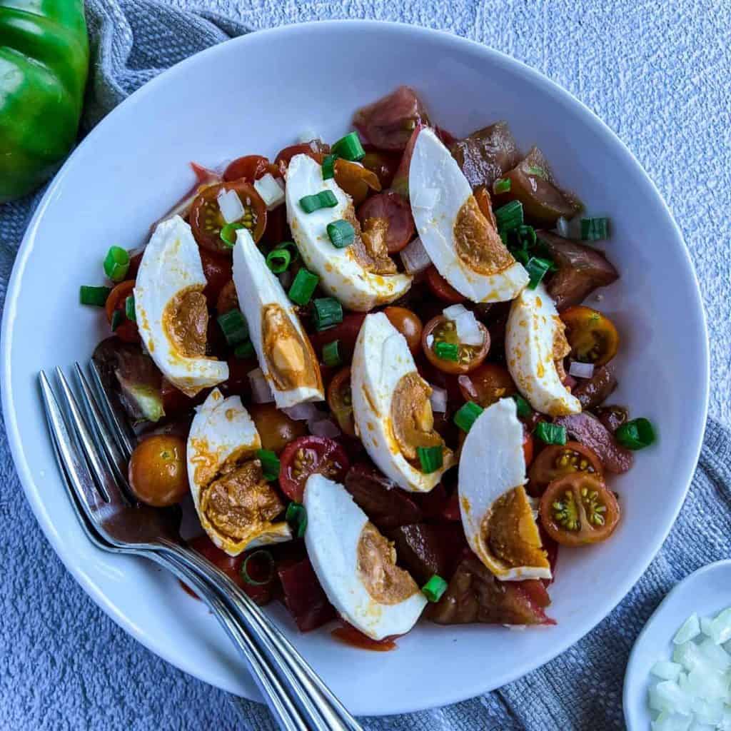 Salted Egg with Tomato Salad Curious Flavors