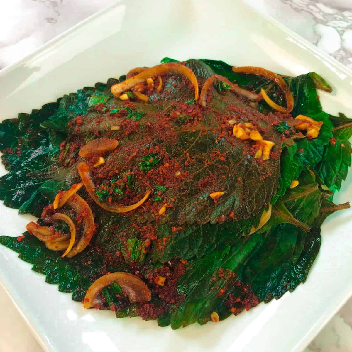 Perilla leaves kimchi