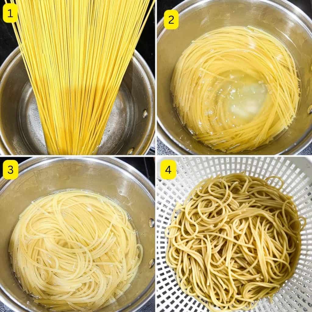 Instructions on how to cook pasta.