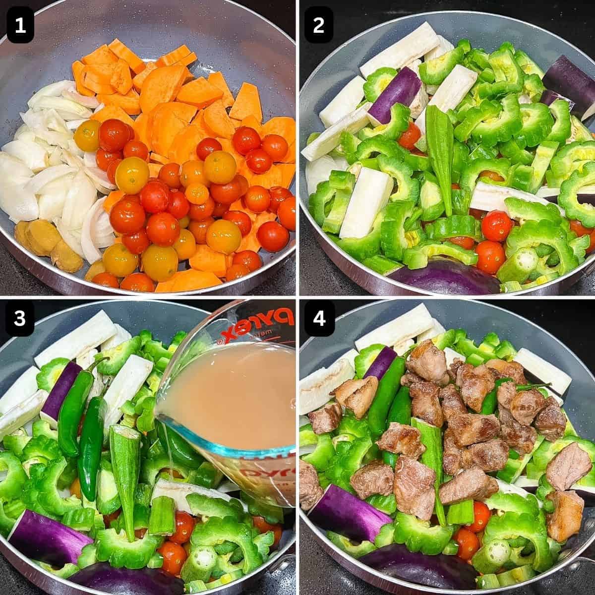 Step by step instructions on how to cook pakbet.