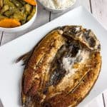 Finish dish of fried daing na bangus.