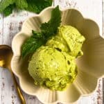 Finish dish of keto avocado ice cream.