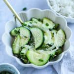 Finish dish of Korean zucchini side dish.