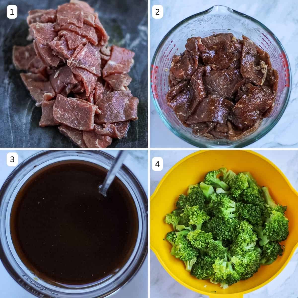 Step by step instructions on how to make beef and broccoli.