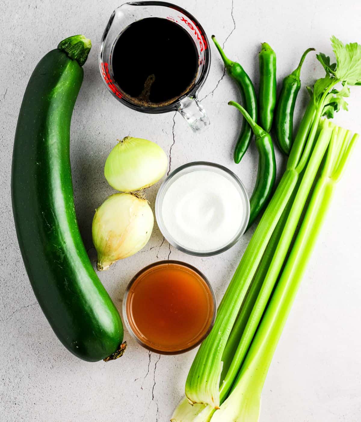 Ingredients for Korean vegetable pickles.