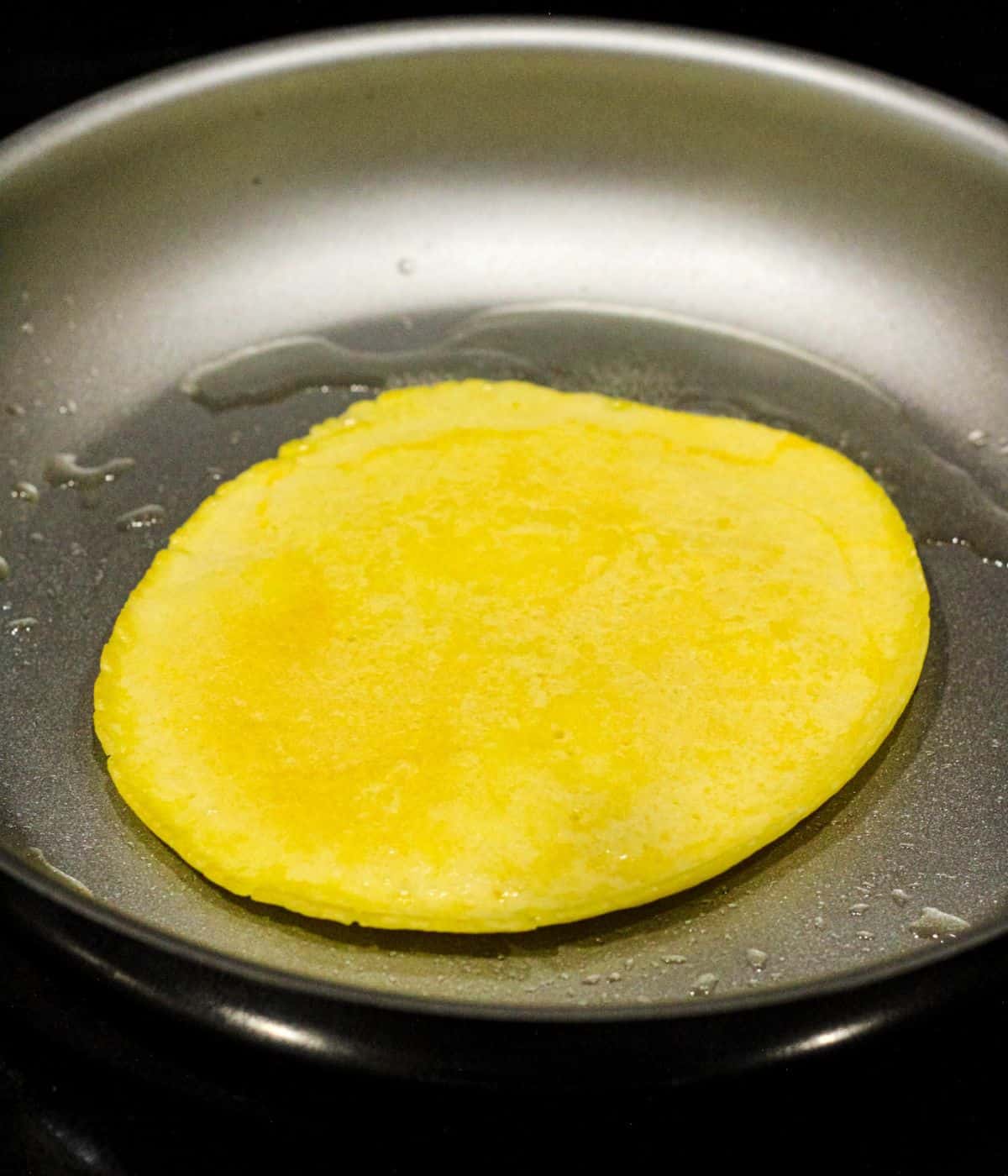Filipino hotcake in a frying pan.