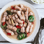 Bicol express in a plate.